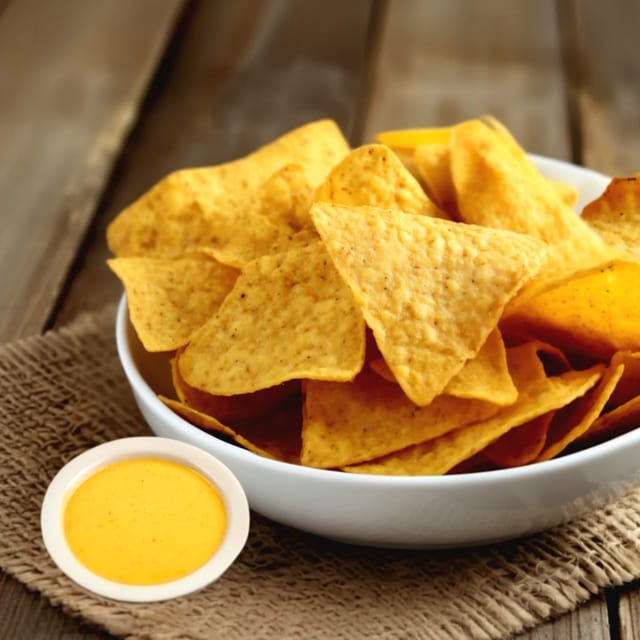 Queso Fundido Con Chips.