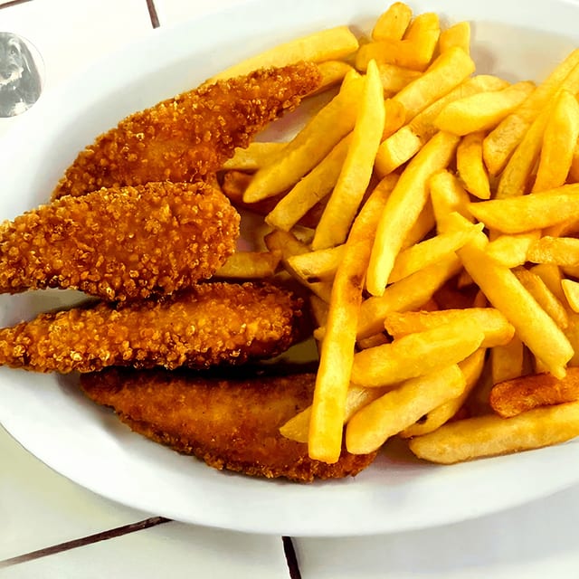 Chicken Tenders with Fries.